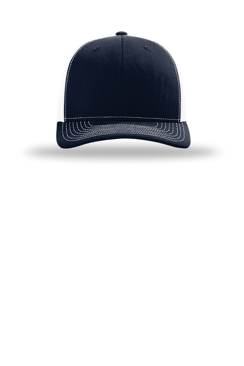 Front view of Richardson 112 in Navy/ White