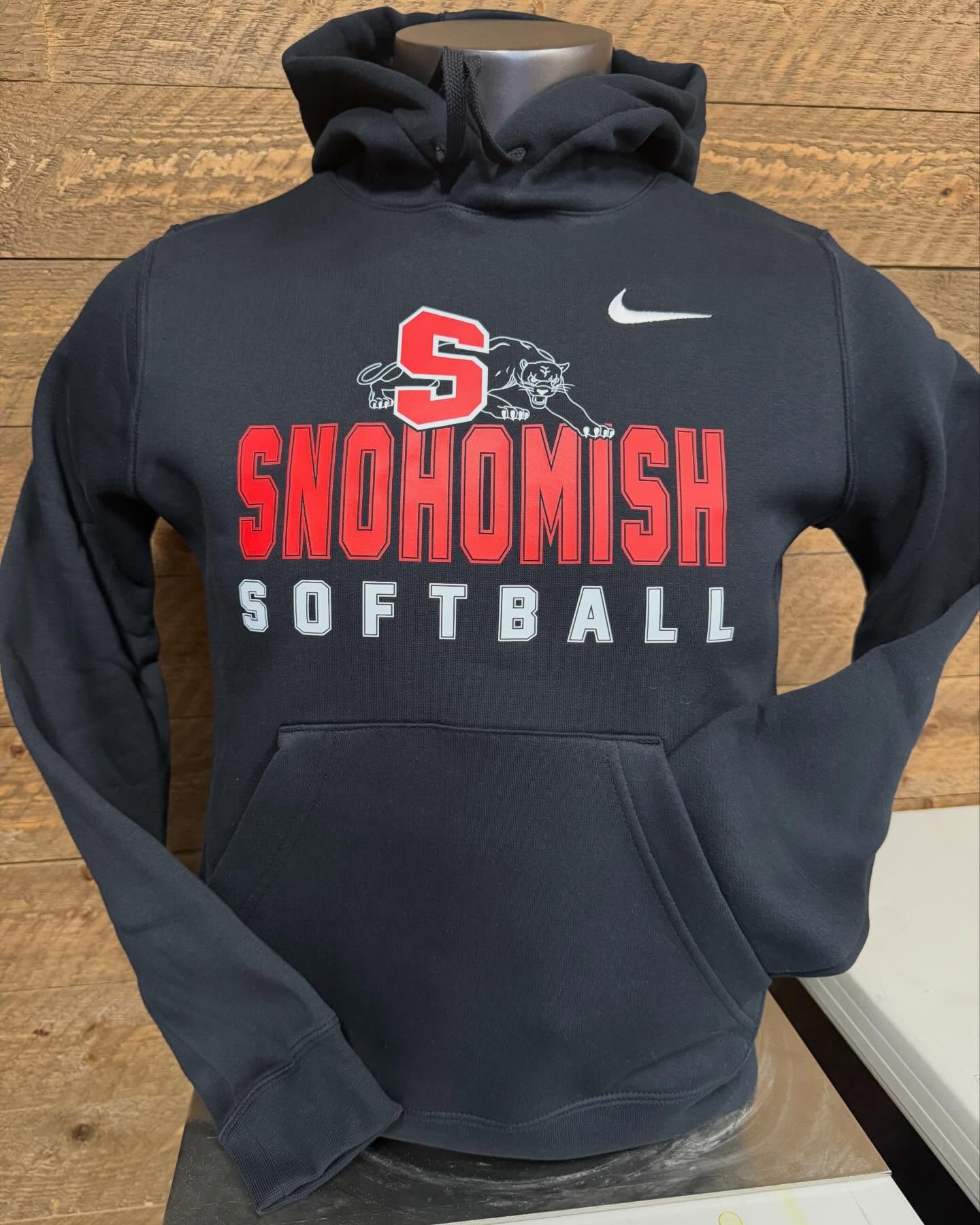 Custom Snohomish softball hoodie